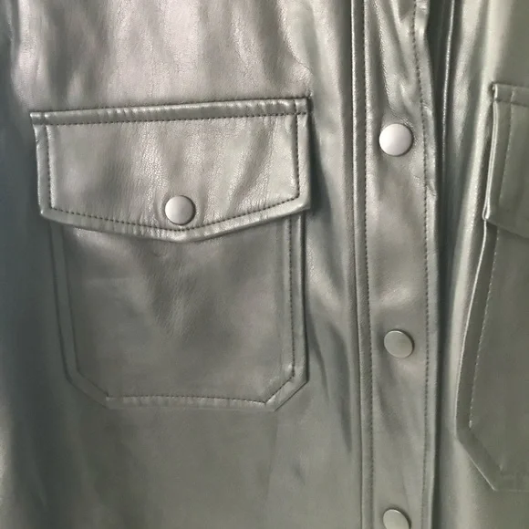 TOPSHOP faux leather shacket - Picture 2 of 2